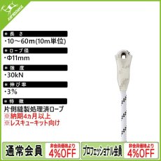 画像1: PETZL ペツル アクシス 11mm  (片側縫製処理済) (1)