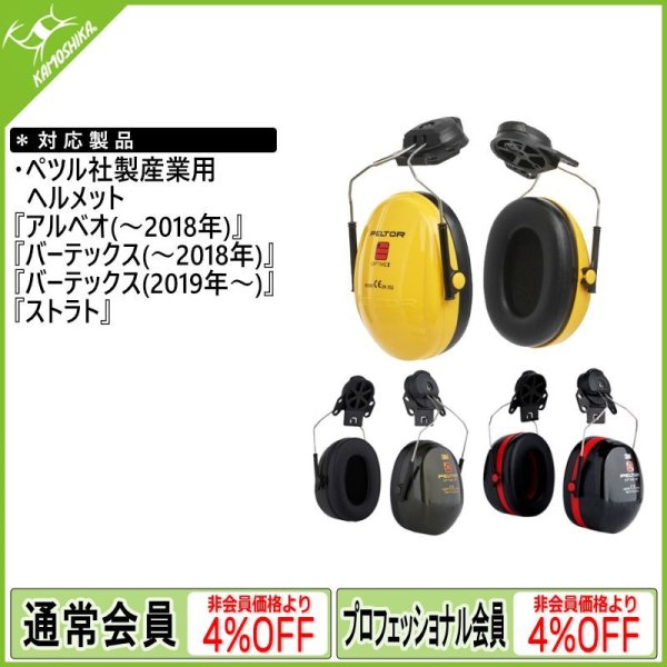 3M PELTOR Ear Muffs 3M ペルター イヤーマフ(ペツル社製産業用ヘルメット取付可)